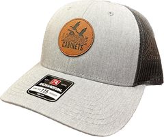 Grey Trucker Hat w/ Leather logo patch $20 Lakeside Bucks